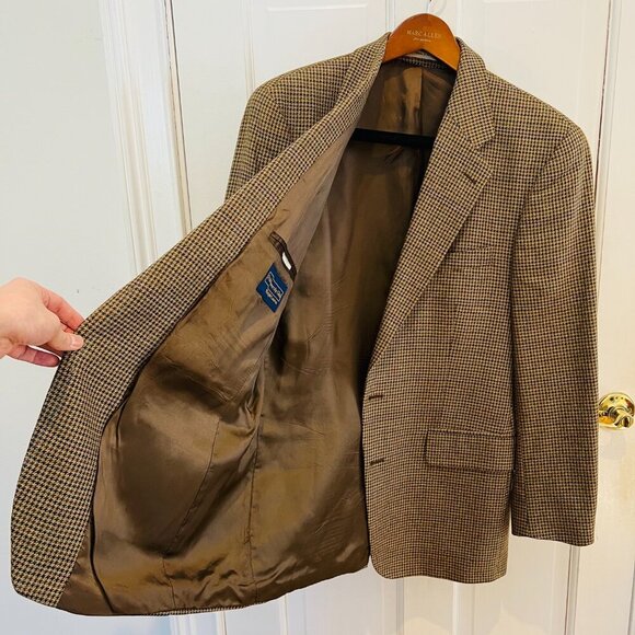 Polo Ralph Lauren University Club Houndstooth Blazer Vintage 80s Men's 41 - Picture 5 of 16